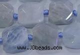 CNG5807 15.5 inches 10*12mm - 10*14mm faceted freeform aquamarine beads