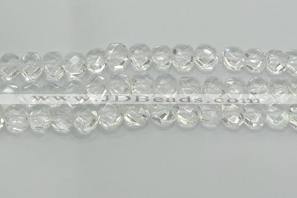 CNG5860 15.5 inches 8*12mm - 12*16mm faceted freeform white crystal beads