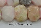 CNG5873 8*12mm - 12*16mm faceted freeform natural pink opal beads