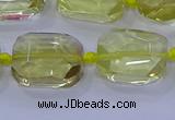 CNG5881 15.5 inches 10*14mm - 12*16mm faceted freeform lemon quartz beads