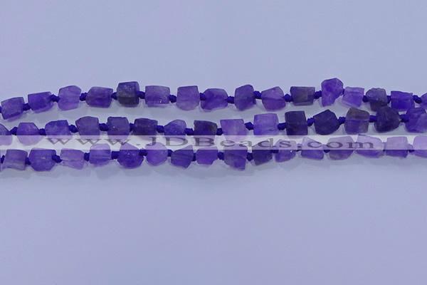 CNG5902 15.5 inches 4*6mm - 6*10mm nuggets rough amethyst beads