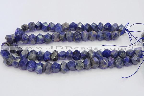 CNG5928 15.5 inches 10*14mm - 13*18mm faceted nuggets sodalite beads