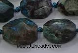 CNG5940 10*14mm - 12*16mm faceted freeform chrysocolla beads