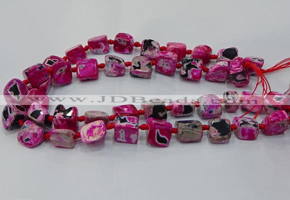 CNG6003 15.5 inches 12*16mm - 15*18mm nuggets agate beads