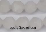 CNG6043 15.5 inches 12mm faceted nuggets white jade beads