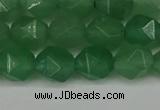 CNG6101 15.5 inches 8mm faceted nuggets green aventurine beads