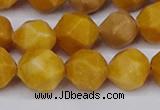 CNG6191 15.5 inches 10mm faceted nuggets yellow jade beads