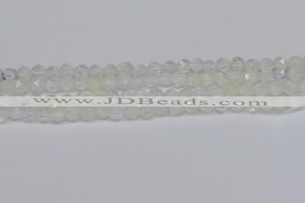 CNG6258 15.5 inches 6mm faceted nuggets green cherry quartz beads