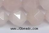 CNG6280 15.5 inches 14mm faceted nuggets rose quartz beads