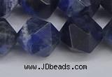 CNG6298 15.5 inches 14mm faceted nuggets sodalite beads