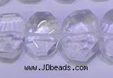 CNG6300 13*18mm - 15*20mm faceted freeform white crystal beads