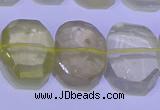 CNG6304 15.5 inches 13*18mm - 15*20mm faceted freeform lemon quartz beads