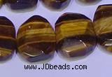 CNG6314 13*18mm - 15*20mm faceted freeform yellow tiger eye beads