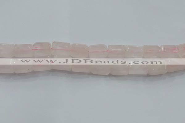 CNG6403 15.5 inches 15*20mm faceted nuggets rose quartz beads