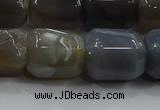 CNG6410 15.5 inches 15*20mm faceted nuggets grey agate beads