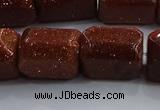 CNG6421 15.5 inches 15*20mm faceted nuggets goldstone beads