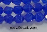 CNG6508 15.5 inches 6mm faceted nuggets blue agate beads