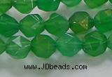 CNG6513 15.5 inches 8mm faceted nuggets green agate beads