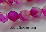 CNG6522 15.5 inches 10mm faceted nuggets line agate beads