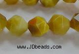 CNG6532 15.5 inches 10mm faceted nuggets golden tiger eye beads