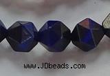 CNG6544 15.5 inches 10mm faceted nuggets blue tiger eye beads