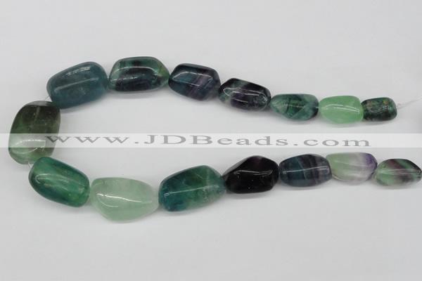 CNG68 15.5 inches 10*16mm - 25*35mm nuggets fluorite gemstone beads