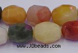 CNG6890 12*16mm - 13*18mm faceted nuggets mixed rutilated quartz beads