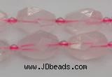 CNG6916 15.5 inches 12*16mm - 13*18mm faceted nuggets rose quartz beads