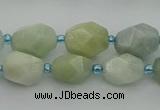 CNG6918 15.5 inches 8*12mm - 12*16mm faceted nuggets aquamarine beads