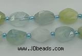 CNG6920 15.5 inches 8*12mm - 12*16mm faceted nuggets aquamarine beads