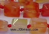 CNG6933 15.5 inches 8*12mm - 10*16mm nuggets red agate beads