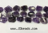 CNG6945 15.5 inches 20*20mm - 25*25mm freeform amethyst beads