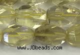 CNG6954 10*14mm - 12*16mm faceted nuggets lemon quartz beads