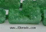 CNG7017 15.5 inches 10*28mm - 12*30mm freeform druzy agate beads