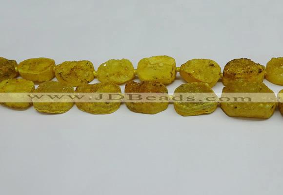 CNG7022 15.5 inches 20*28mm - 25*35mm freeform druzy agate beads