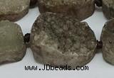 CNG7029 15.5 inches 20*28mm - 25*35mm freeform druzy agate beads