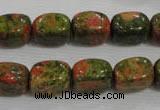 CNG708 15.5 inches 10*14mm nuggets unakite beads wholesale