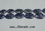 CNG7094 25*35mm - 35*45mm faceted freeform blue spot stone beads