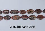 CNG7113 18*25mm - 20*33mm freeform red snowflake obsidian beads