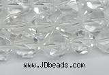 CNG7211 15.5 inches 8mm faceted nuggets white crystal beads