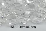 CNG7212 15.5 inches 10mm faceted nuggets white crystal beads