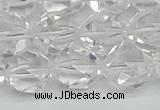 CNG7213 15.5 inches 12mm faceted nuggets white crystal beads