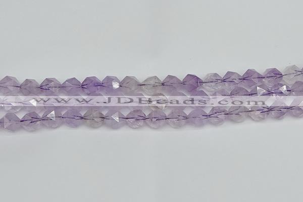 CNG7217 15.5 inches 10mm faceted nuggets amethyst beads wholesale