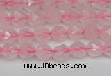 CNG7225 15.5 inches 6mm faceted nuggets rose quartz beads