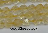 CNG7235 15.5 inches 6mm faceted nuggets citrine beads wholesale