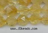 CNG7237 15.5 inches 10mm faceted nuggets citrine beads wholesale