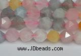 CNG7265 15.5 inches 6mm faceted nuggets morganite beads