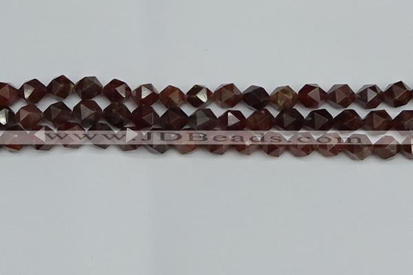 CNG7272 15.5 inches 10mm faceted nuggets orange garnet beads