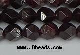 CNG7276 15.5 inches 8mm faceted nuggets red garnet beads