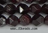 CNG7278 15.5 inches 12mm faceted nuggets red garnet beads